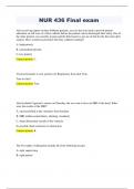 NR 436 RN COMMUNITY HEALTH NURSING FINAL EXAM  QUESTIONS WITH ANSWERS