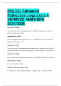 NSG 533 Advanced Pathophysiology Exam 4 VERIFIED ANSWERS  2024/2025