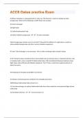 ACCS Oakes practice Exam Questions And Answers