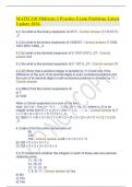 MATH 210 Midterm 3 Practice Exam Problems Latest Update 2024.