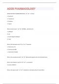 ACCS PHARMACOLOGY 98 QUESTIONS AND ANSWERS