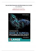 Test Bank For Basic and Clinical Pharmacology 16th Edition by Bertram G. Katzung||ISBN NO-10,1260463303||ISBN NO-13,978-1260463309 ||chapter 1-15||Complete Guide A++