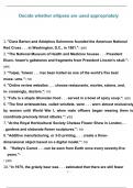 Decide whether ellipses are used appropriately actual questions with correct answers new ;(PP.3 / 5AV)