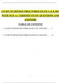 ATI RN NUTRITION PROCTORED EXAM A & B 2021 WITH NGN A+ VERIFIED STUDY QUESTIONS AND ANSWERS