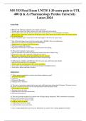 MN 553 Final Exam UNITS 1-20 acute pain to UTI, 400 Q & A) Pharmacology Purdue University Latest-2024