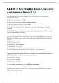 LEED v4 GA Practice Exam Questions and Answers Graded A+