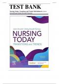 Test Bank for Nursing Today: Transition and Trends, 11th Edition (Zerwekh, 2023), Chapter 1-26 | All Chapters