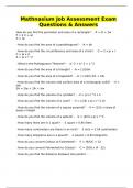 Mathnasium Job Assessment Exam Questions & Answers