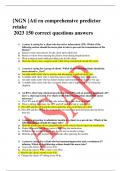 {NGN }Ati rn comprehensive predictor  retake 2023 150 correct questions answers