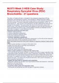 NU373 Week 3 HESI Case Study: Respiratory Syncytial Virus (RSV) Bronchiolitis - 21 questions