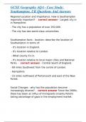 GCSE Geography AQA - Case Study: Southampton, UK Questions And Answers