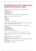 HS 3810 Study set | with multiple choice questions and answers | Latest