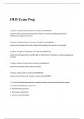 HUD Exam Prep Questions and Answers 2024 Latest Edition