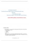 (Complete Answered)  Test Bank Pharmacology A Patient Centered Nursing Process Approach, 11th Edition by Linda E. McCuistion Chapter 1-58. With 100% Correct Answers.   Latest 2024 update, Guaranteed A+ Score 