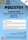 PDU3701 Assignment 2 (COMPLETE ANSWERS)  2024 - DUE MAY 2024 