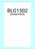 BLG1502 EXAM PACK