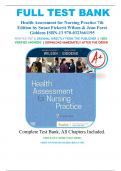 Test Bank For Health Assessment in Nursing 7th Edition by Janet R. Weber; Jane H. Kelley, All Chapters Covered 1-34, A+ guide