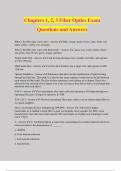 Chapters 1, 2, 3 Fiber Optics Exam Questions and Answers