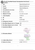 The ACT Test Math Practice Test Questions And Correct Answers 