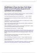 RealEstate U Pass the New York State Exam (v.2) 2.3 Practice Exam # 3 (75 questions and answers)