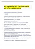 CPSS Centesis Exam Questions with Correct Answers