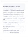 Woodshop Final Exam Review Questions and Answers