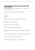 Fiber Optic Study Guide Final Exam Questions With Correct Answers 