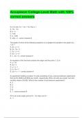 Accuplacer College-Level Math with 100% correct answers 