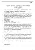IVY TECH COMMUNITY COLLEGE OF INDIANA – (Muncie) SCHOOL OF NURSING COURSE SYLLABUS (FALL 2022)