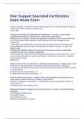 Peer Support Specialist Certification Exam Study Exam