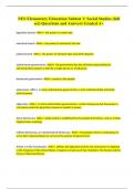 NES Elementary Education Subtest 1: Social Studies (full set) Questions and Answers Graded A+ legislative branch -ANS>> the power to create l