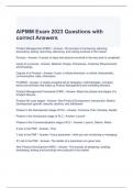 AIPMM Exam 2023 -2024 Questions with correct Answers