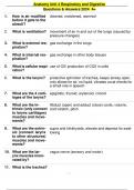 Anatomy Unit 4 Respiratory and Digestive