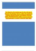 Test Bank for Psychotherapy for the Advanced Practice Psychiatric Nurse: A How-To Guide for Evidence-Based Practice 3rd Edition Wheeler ISBN: 978-0826193797 | 100% Correct Answers with Rationals