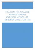 Solutions For Advanced and Multivariate Statistical Methods 7th Edition by Craig A. Mertler.docx