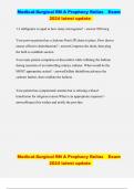 Medical-Surgical RN A Prophecy Relias Exam 2024 latest update