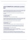 adult CCRN-PCCN certification practice test 100% solved