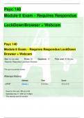 Psyc 140 Module 8 Exam - Requires Respondus LockDownBrowser + Webcam Psyc 140 Module 8 Exam - Requires Respondus LockDown Browser + Webcam Due No due date Points 30 Questions 13 Time Limit 60 Minutes Requires Respondus LockDown Browser This quiz is curren