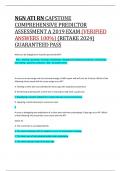 NGN ATI RN CAPSTONE  COMPREHENSIVE PREDICTOR  ASSESSMENT A 2019 EXAM (VERIFIED  ANSWERS 100%)(RETAKE 2024) GUARANTEED PASS