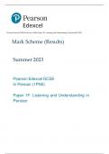 Pearson Edexcel GCSE In Persian (1PN0) Paper 1F: Listening and Understanding in Persian MS 2023