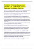 Test bank Strategic Management Chapter 4, 5, & 6 Multiple Choice, Capstone Strategies in Action