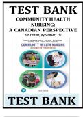 TEST BANK COMMUNITY HEALTH NURSING(COMPLETE) A CANADIAN PERSPECTIVE 5TH EDITION, BY STAMLER, YIU VERIFIED 2024 UPDATE COMPLETE TEST BANK CHAPTER 1-33