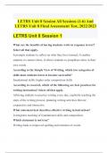 LETRS Unit 8 Session All Sessions (1-6) And LETRS Unit 8 Final Assessment Test, 2022/2023