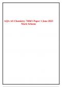 AQA AS Chemistry 7404/1 Paper 1 June 2023 Mark Scheme