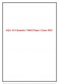 AQA AS Chemistry 7404/2 Paper 2 June 2023 