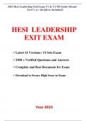2023 Hesi Leadership Exit Exam V1 & V2 TB Guide (Brand New!!) A+ All Q&As Included!!