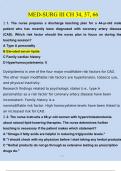 MED-SURG III CH 34, 37, 66 Questions and Answers (2023 / 2024) (Verified Answers)