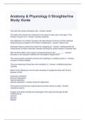 Anatomy & Physiology II Straighterline Study Guide with complete solutions