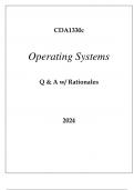 CDA1330C OPERATING SYSTEMS Q & A WITH RATIONALES 2024