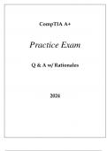 CompTIA A+ PRACTICE EXAM V1 Q & A WITH RATIONALES 2024